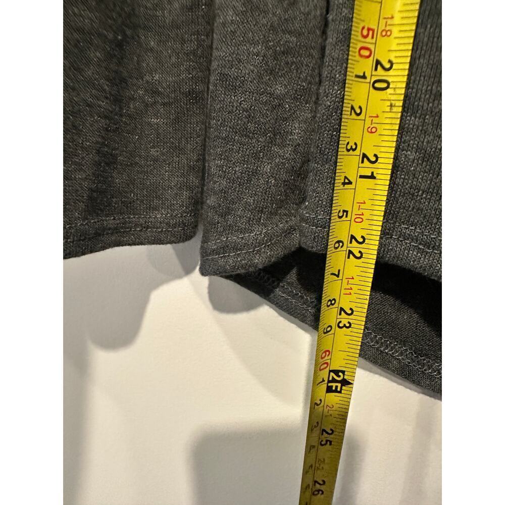 Small Gray Sweater Shawl Collar Draped Front Long Sleeve Work Office Blouse Top - Picture 7 of 9